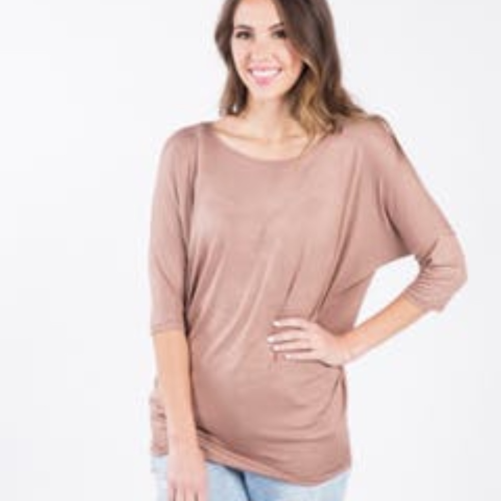 Mocha Dolman Top